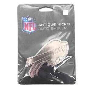 NFL Buffalo Bills Antique Nickel Auto Emblem Officially Licensed Adhesive Back
